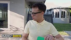 I, the stressed student, got the perfect study break when my stepmom Danae Mari offered her wet pussy to me. Wait, I mean, she offered it!