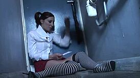 threesome for coed girl with missionary, licking, and kissing!