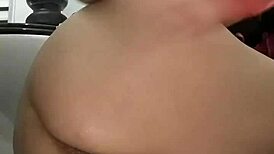 Kinky Amateur Slut Prostitute Assfucks with Eggplant Bottle Toys, Big Ass Stretched Until Cum No Plug