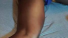 On my way to bed in lingerie, I touch myself first time.