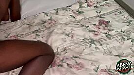 Step-brother fucks creamy wet pussy doggystyle until cumming on ass