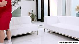 omg two milfs blindfold their stepsons and start riding those dicks like crazy 😈