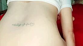 Cute girl enjoys deep dildo play