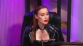 Redhead Milf Queen Domme Licks Ass In BDSM Corset.