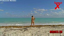 Celezte Cruz Sunbathing Interrupted By Man