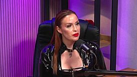 Redhead Milf Queen Domme Licks Ass In BDSM Corset.