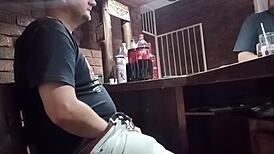 Playing With Myself At Work, Stroking My Cock In A Handjob Scene