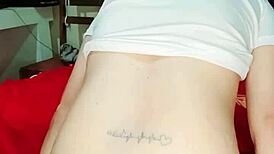 Cute girl enjoys deep dildo play