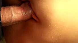 The lube makes her pussy so slick and ready for fucking