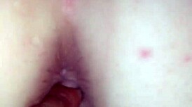 Amateur milf takes anal from friend in her house with big ass spread wide. Wife moans during rough penetration.