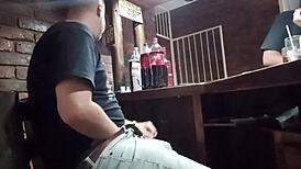 Playing With Myself At Work, Stroking My Cock In A Handjob Scene