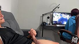 i feel thrilled catching him jerking big cock