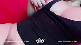 I'm this busty Indian aunty masturbating my hairy pussy in homemade amateur video.