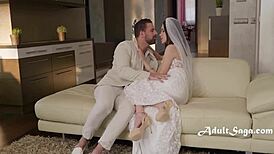 Bride Alyssa Bounty Rides Lorenzo Viota Wildly Outdoors in Anal Action