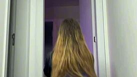 Latina In Super Tight Leggings