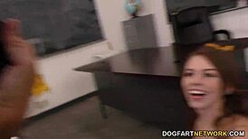 Alex blake enjoys interracial sex with huge monster cock