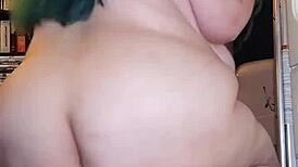 i'm riding this dildo so hard, my ass shaking like crazy