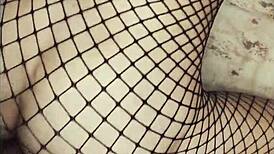 the mature wife wore stockings as her ass trembled in the pov homemade scene.