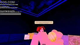 Stepmom sucks the cock of her stepson while his father works on Roblox.