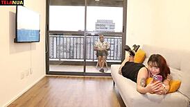 Esse É Grande! Novinha Thought It Would Be Easy But With Jeitinho The Huge Cock Entered All In Her Shaved Pussy!