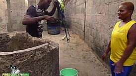 the milf felt grateful as she repaid the stranger's help with passionate outdoor sex