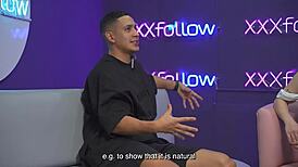 Hot Interview Turns Wild Threesome With Latina Milf