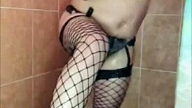 First Time With Sex Toy In Shower