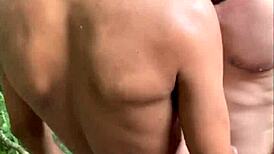 First Time Helping Stranger Cum On Trail!