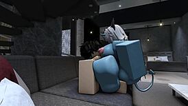having rough roblox sex with hot demon in doggystyle
