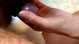 Tight asian amateurs lick and suck balls in handjob session