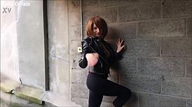 Emotional First Time Flashing Boobs and Ass Naked in French Street Part 2