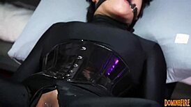 Ugh, I can't believe how Dominafire tied me up and made me squirt so hard with that strapon in our wild Asian lesbian BDSM session.