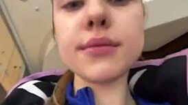 Blowjob in public with bbw pornstar