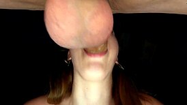 Amateur pov blowjob features deep sloppy throatpie with rough face fucking and cum swallow draining balls dry.