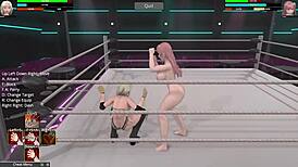 so this wrestling match features hr2 chase tales going up against honoka in an intense showdown