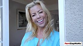 Lovely milf caress hunky guy huge cock