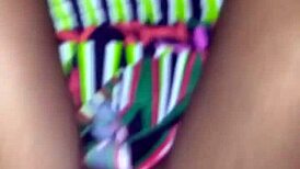 the creamy pussy of a kinky ebony slut gets filled with cum from a big black cock in a wild hookup