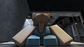 having rough roblox sex with hot demon in doggystyle