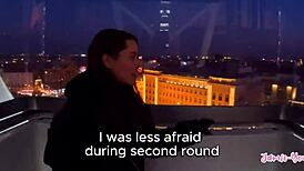 Cute petite teen Jamie Young rides big cock in Budapest for her Hungarian sex vlog.