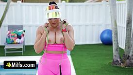 Horny Workout With Bubbly Ass Milf Leads To Outdoor Quickie Fuck Session Featuring Big Tits And Blowjob