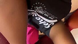 Stepmom And Daughters In Lesbian Threesome With Strapon.