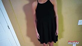 Blue eyed brunette Breanna deepthroats cock, rims ass, gets cumshot.