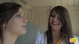 Cassandra nix teaches her sexy friend to eat pussy and ass, leading to intense orgasms and licking.