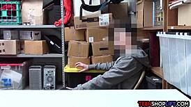 MILF cop blackmails young guy into sex.