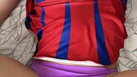 Hot Cheerleader with BIG ASS FUCKS Two Cocks