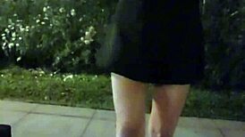 Shemale Ting Xuan gets exposed in the community garden with heels!