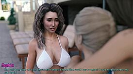 Wife and stepmother in intense big tits action