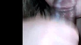 Hun var så tørst etter stor svart kuk, sugde og fikk cravet cumshot