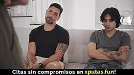 Two guys double penetrate hot blonde spanish sub 🔥