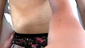 Petite tetona recibe golpes de misionero despues de la escuela